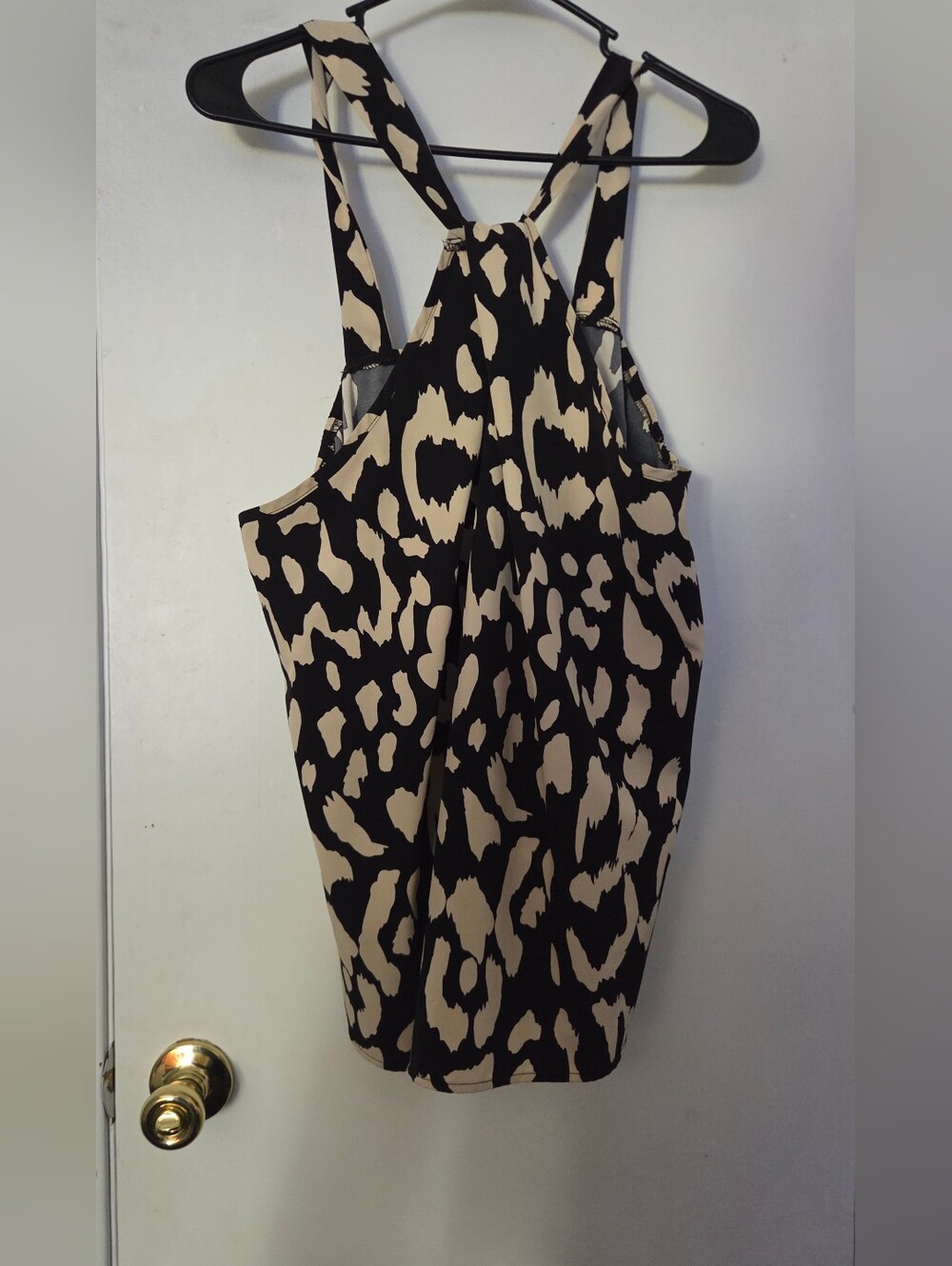 SHEIN Curve Black & Beige Animal Print Sleeveless Top – Size 2XL